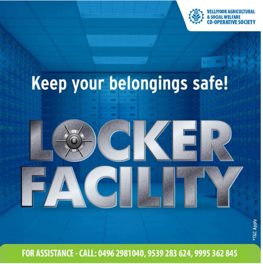 Society poster promoting secure locker facilities